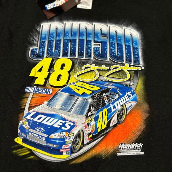New with Tags Vintage 2009 Jimmie Johnson  Lowe’s Sprint Cup Schedule T-Shirt - Picture 3 of 4